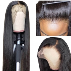 【Frontal Wig】 3 Styles Lace Frontal Wig Straight/Body Wave/Water Wave Preplucked hairline Brown Lace 150% Density Natural Black Virgin Hair 10-24inch