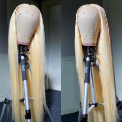 Elfin Hair 13A 613 Blonde 4*4/13*4 Transparent Lace Frontal wig Straight/Body Wave 250% Density Lace Closure Wig Customized 7 Days