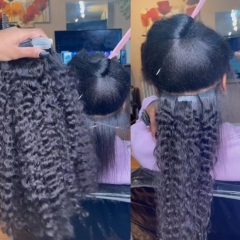 Elfin Hair New Arrival Tape In Extensions Water Wave For Black Women Microlink Microloop Hair Extensions 20pcs/40pcs/80pcs/120pcs 12-30inch