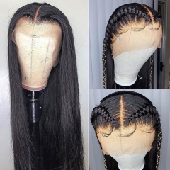 【Big Lace Area】13x6 Silky Straight 180% Desnity Transparent/HD Lace Frontal Closure Wig With Big 6inch Parting Space