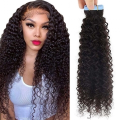 Elfin Hair New Arrival Tape In Extensions Kinky Curly For 3B 3C Natural Hair Black Women Microlink Microloop Hair Extensions 20pcs/40pcs/80pcs/120pcs
