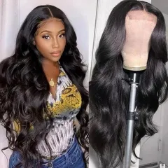 Elfin Hair 13A Body Wave 250% Density Undetectable Lace Closure Wig 5*5 HD/Transparent/Brown Lace Body Wave