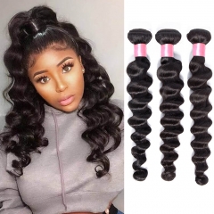 3PCS Hair Bundles New 12A Malaysian Loose Deep wave 8-30inch Hair 100% Human Virgin Hair Extensions Natural 1B Color