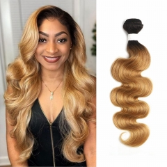 Elfin Hair 1b/27 Ombre Brown Color Hair Bundles 100% Human Virgin Hair Extension