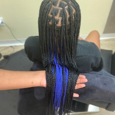 blue peekaboo braids