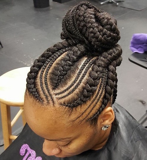 curved cornrows
