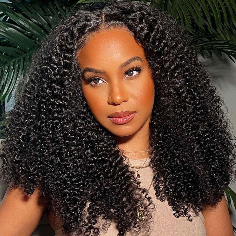 textured glueless wig kinky curly hair