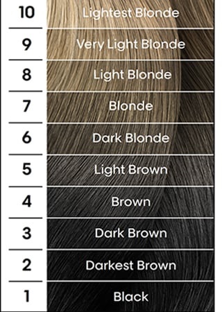 hair color number system