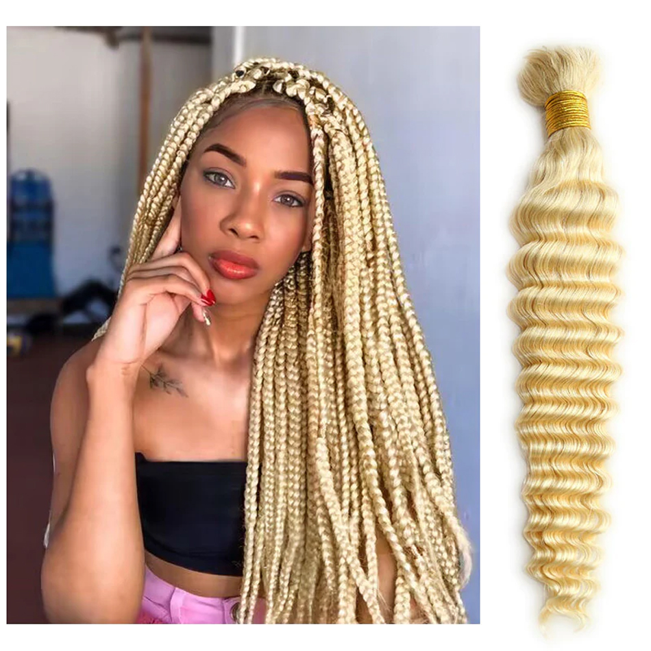 blonde knotless braids with human hair