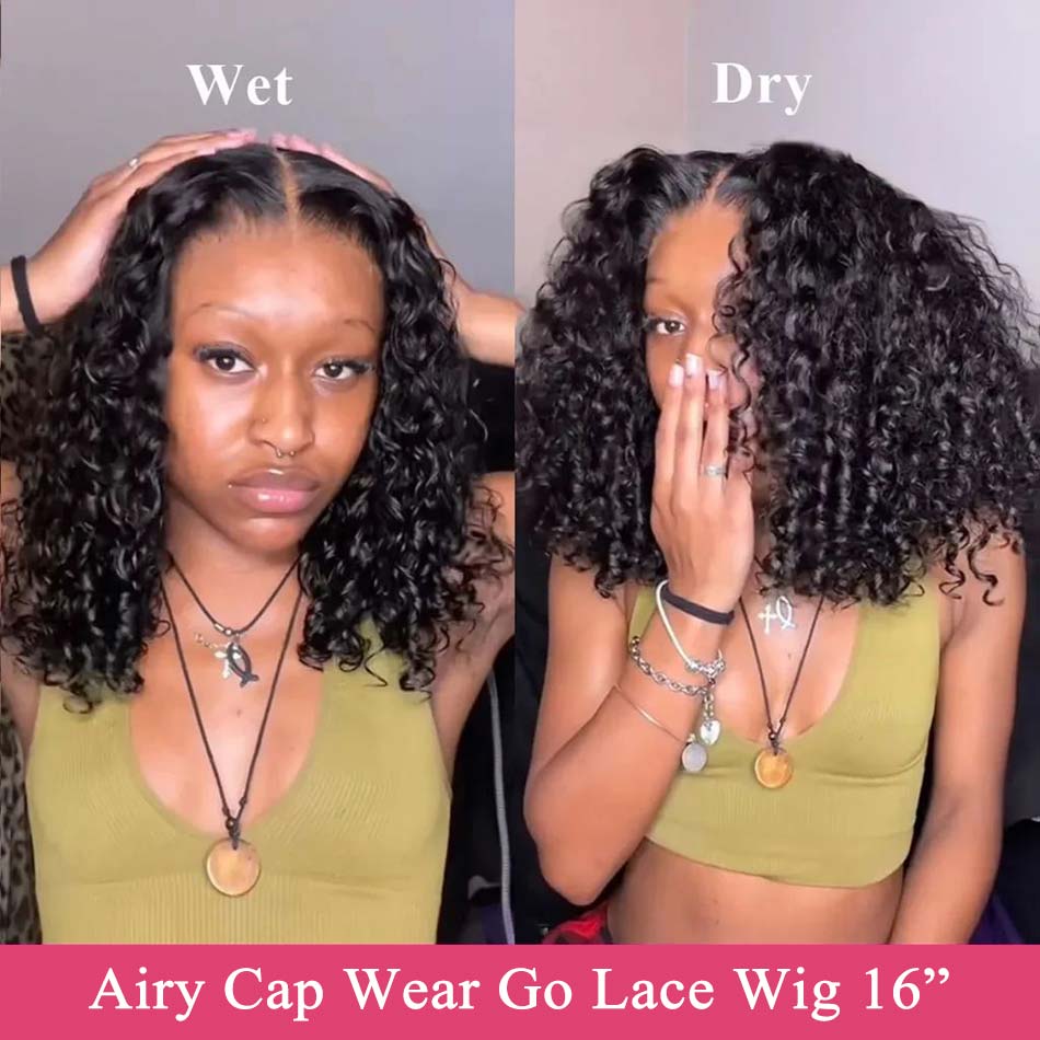 curly glueless wig human hair