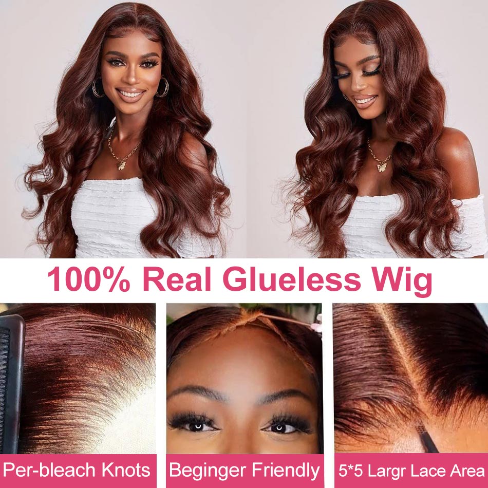 reddish brown lace front wig human hair 