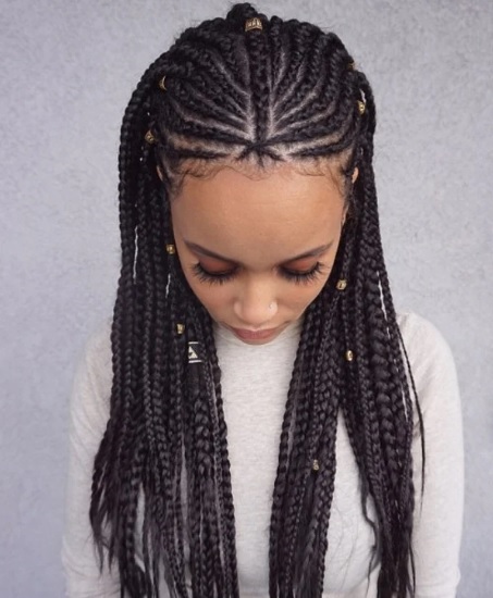 Fulani braids with cuffs 