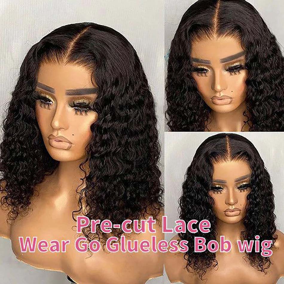 glueless bob wig human hair