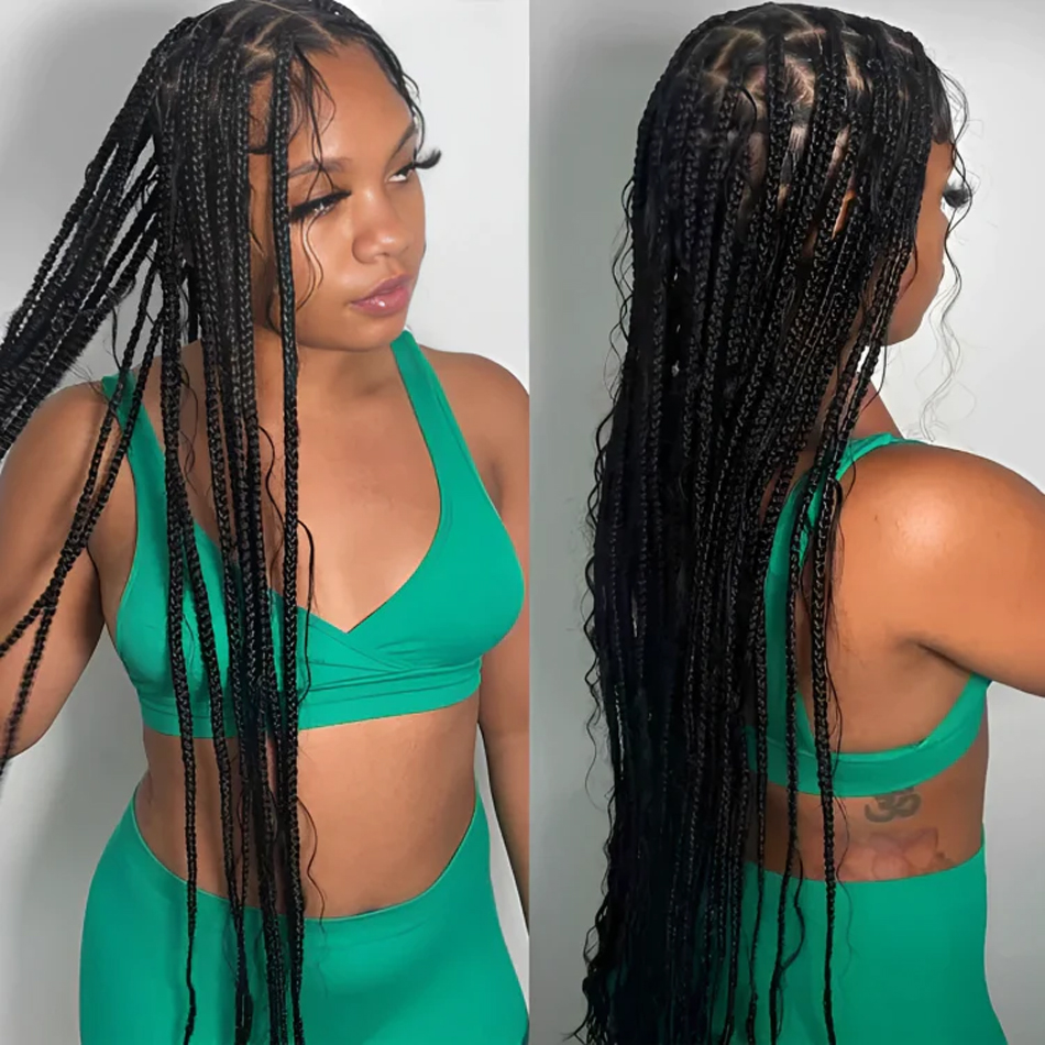 goddess knotless braids