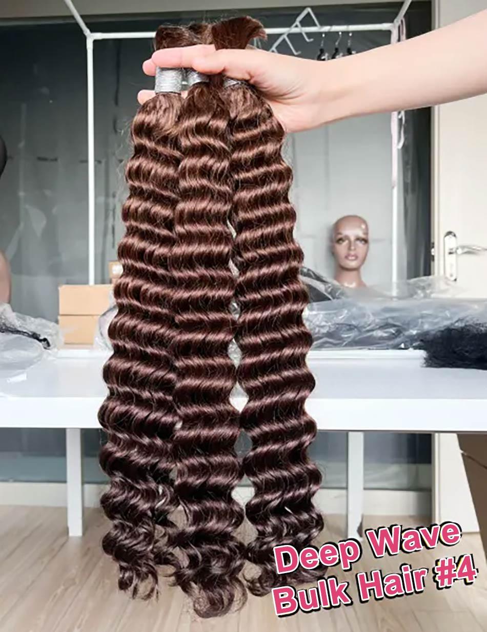 deep wave human hair braiding hair