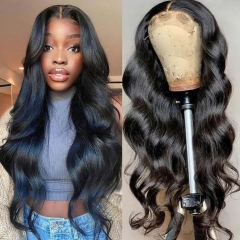 Elfin Hair 13A Body Wave 16-40inch 200% Density 4*4 HD/Transparent Lace Closure Wig Silky Hair