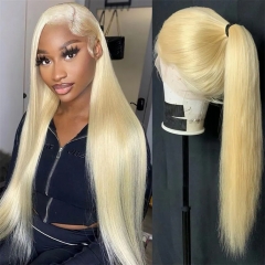 180% Density/200% Dendity 360 Lace Frontal Wig 13A #613 Blonde Transparent Lace Frontal Straight/Body Wave Wig