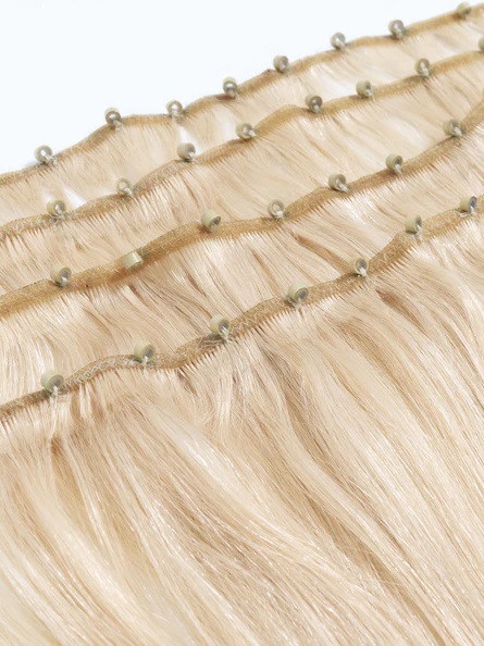 blonde bead weft extensions