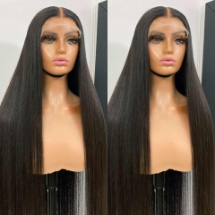 【13X6 HALF LACE】Big Lace Area Straight Transparent/HD Lace Frontal Wig 250% Density Full-Max Invisible Knots