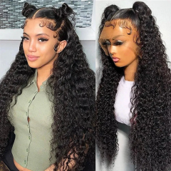 【Big Lace 13x6】Wet & Wavy Water Wave 250% Desnity Transparent/HD Lace Frontal Closure Wig With Deep 6inch Parting Lace Space