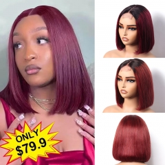 【Super Double Drawn】Colored 2x6 Wear Go Glueless Full-Max Lace Closure Bob Wig