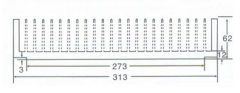 Custom Machining Aluminum heat sink 313X62mm PCBA heat sink manufacturer