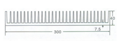 Aluminum heat sink 300X40mm