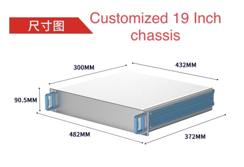 OEM/OEM 19' Rack Chassis in High Aluminum material ethernet server device chassis