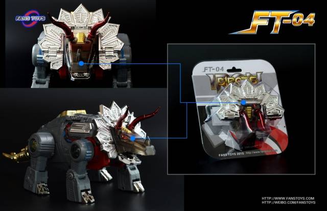 FansToys FT-04 - Iron Dibots No.1 - Scoria - Smoke Dino Head Add-on