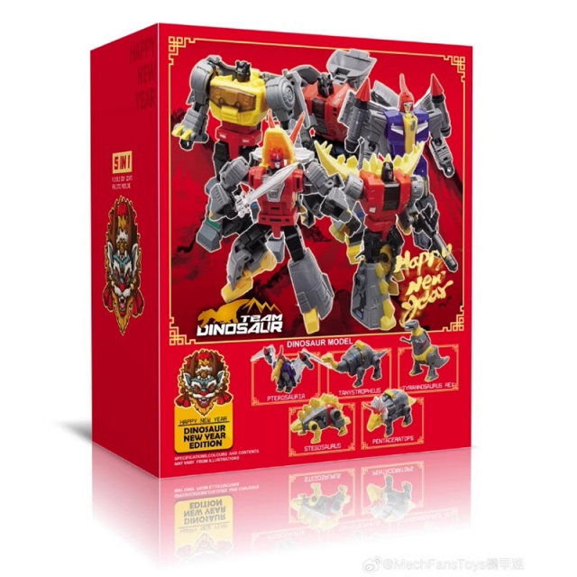 MECHFANSTOYS MFT MF-5IN1 DINOBOTS SET OF 5 DRAGON YEAR VERSION