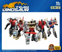 MECHEFANSTOYS MF-5IN1M DINOBOTS SET OF 5 METAL VERSION