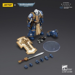 JoyToy JT02793 1/18 Warhammer 40K Ultramarines Levantus with Power Sword Stormshield and Bolt Pistol