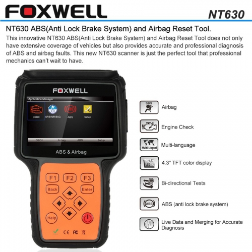 Foxwell NT630 ABS & ARIBAG RESET TOOL AutoMaster Pro ABS Airbag Reset Tool Air Bag Crash Data Reset