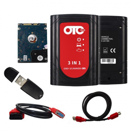 New OTC Plus 3 in 1 Diagnostic Tools Car Tool Fornissan Fortoyota Forvolvo Intelligent Tester OBDScanner GTS With HDD V14.10.028