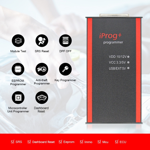 IPROG Pro 2019 V86 Full ECU Key Programmer Iprog+ Eeprom IMMO Car Radio Airbag Reset Dashboard Kilometer PK DIGIPROG 3 Carprog