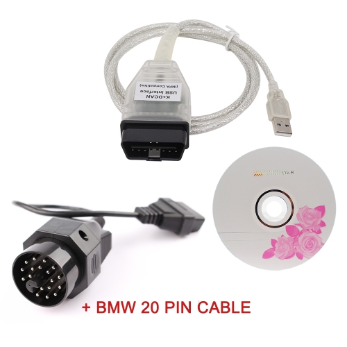 For BMW INPA K+CAN BMW With BMW 20 pin INPA K CAN INPA K DCAN OBD2 Car Diagnostic Connector Cable for BMW Scanner Professional Portable Car Code Diagn