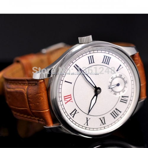 44mm parnis white dial  ST 6498 Mechanical manual wind  mens watch P30