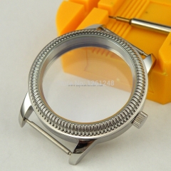 44mm Watch vintage big polit CASE stainless steel fit 6498 6497 eat movement C07