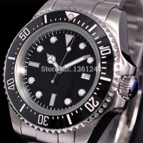 44mm parnis SEA Ceramic Bezel luminous vintage submariner  automatic movement mens watch 065