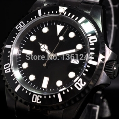 42mm parnis black dial luminous PVD vintage SEA automatic movement mens watch P073