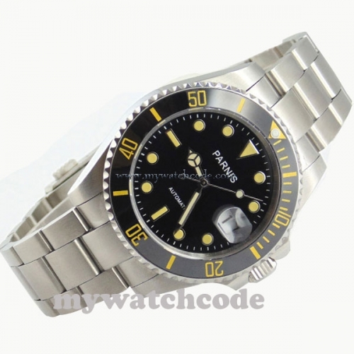 40mm Parnis Sapphire glass Ceramic bezel MIYOTA automatic movement mens watch267