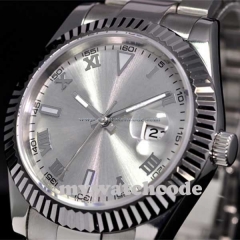 40mm parnis silver dial Sub sapphire glass automatic ss mens wrist watch P188