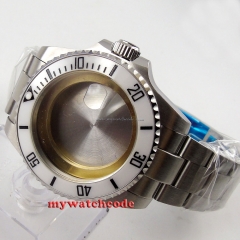43mm sapphire glass ceramic submarnier Watch Case fit ETA 2824 2836 MOVEMENT C65