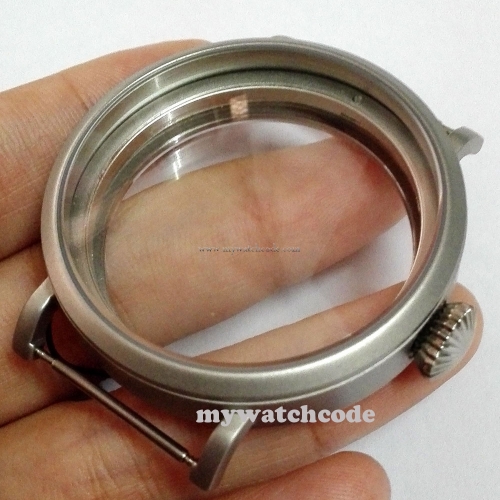 46mm sandblast stainless steel parnis Watch CASE fit 6498 6497 movement C33