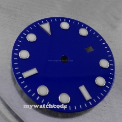 31.5mm blue date window Watch Dial for MIYOTA 8215 821A Mingzhu 2813/4813 Movement D22