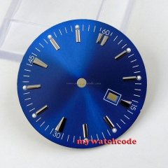 34.8mm blue Watch Dial date window fit MIYOTA 8215 821A Mingzhu 2813 4813 Movement D42