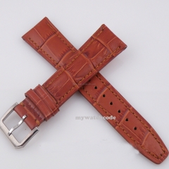 22mm brown parnis Leather Strap fit parnis mens watch 22