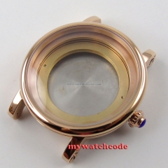 43mm rose golden automatic Watch Case fit swiss ETA 2824 2836 MOVEMENT P78