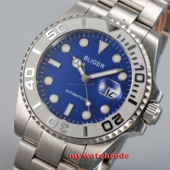 Bliger blue dial date SUB blue luminous sapphire glass automatic mens watch P29