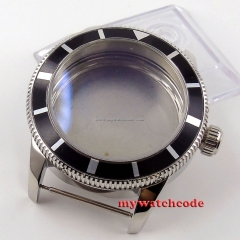 46mm 316L stainless steel black bezel Watch Case fit ETA 2824 2836 MOVEMENT88